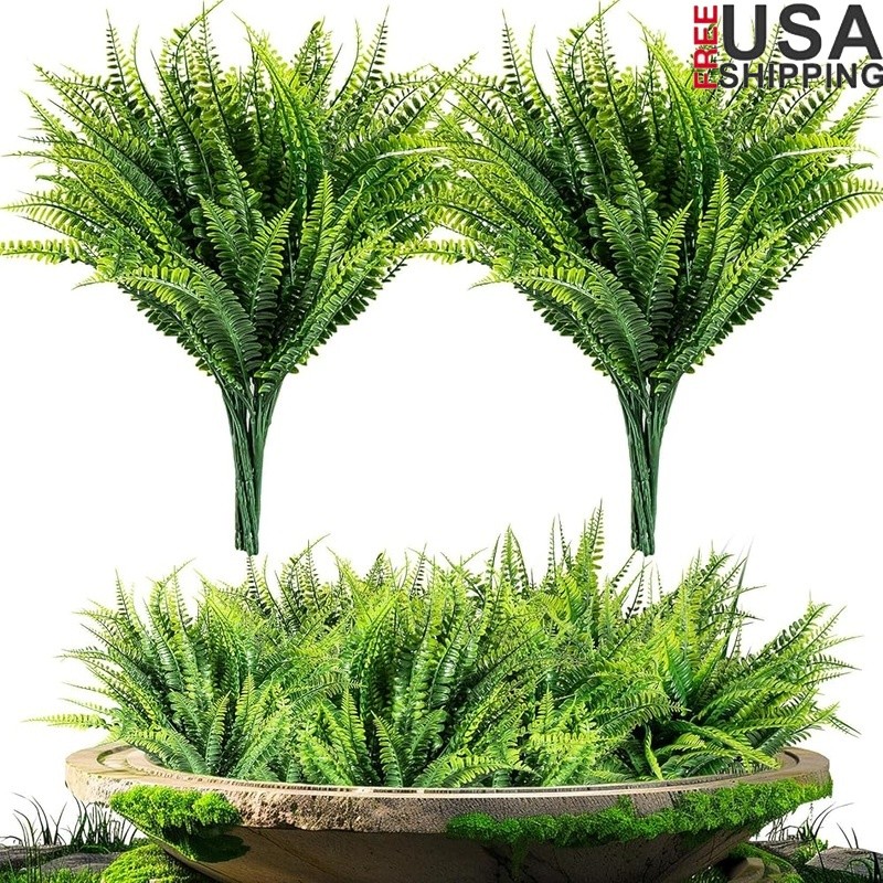 Adjustable Fake Boston Fern Realistic Plastic Plant Home Garden Decoration New
