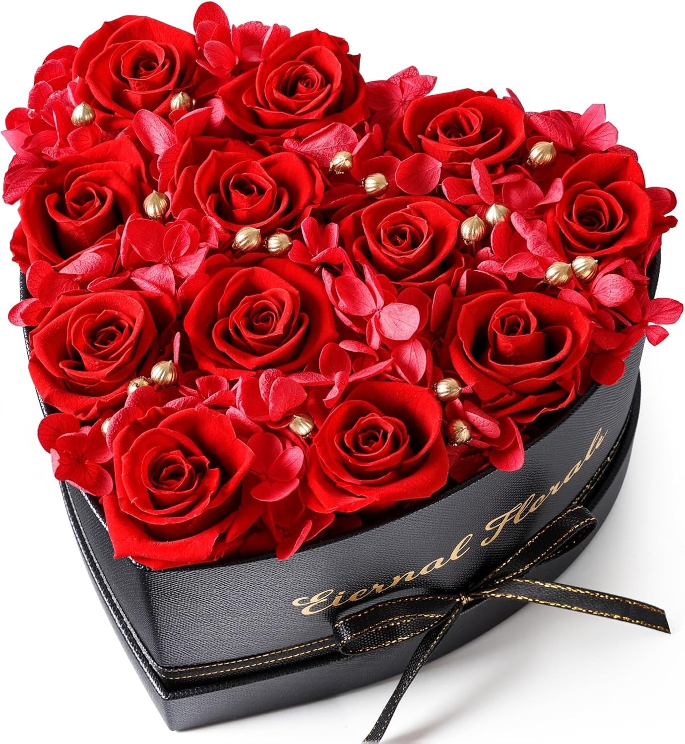 Classic 12 Pcs Red Roses in Heart Shaped Box – Luxurious Gift for Women