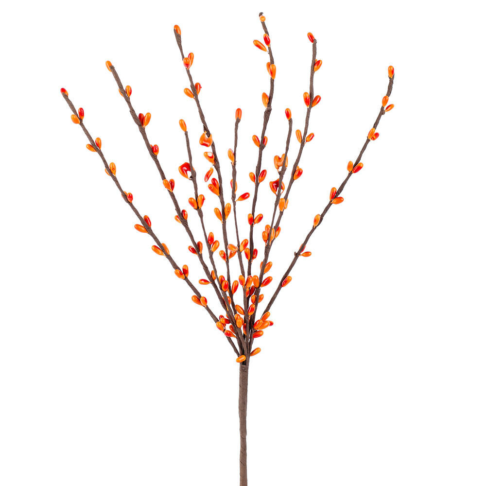 Group of 12 Harvest Orange 12″ Pip Berry Embellishing Sprays