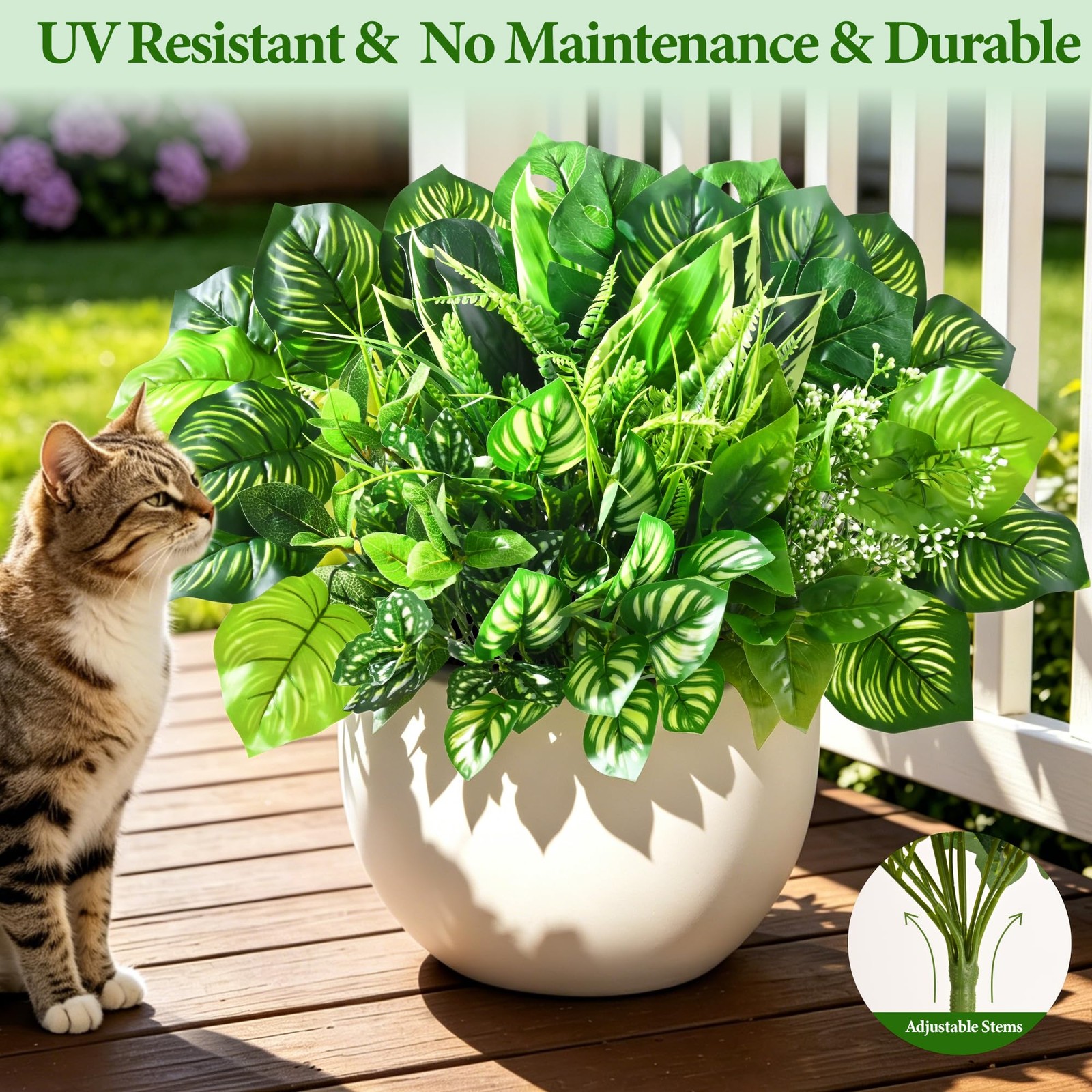 Fake Artificial Plants Outdoor UV Resistant Artificial Flowers Large Bunches …