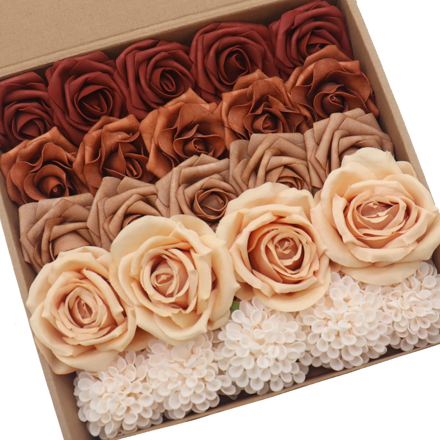 Autumn Terracotta Artificial Flowers Combo DIY Wedding Bouquets Arrangements