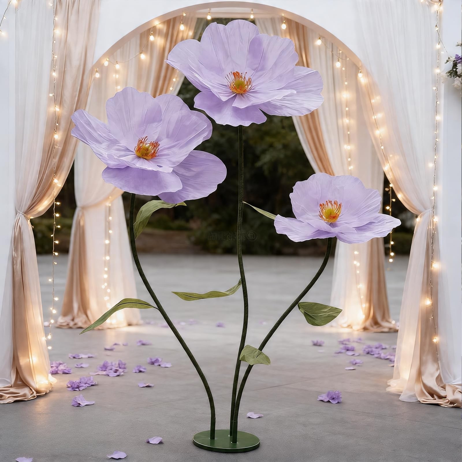 ZHBHYZ Giant Artificial Flowers for Decoration with Stand,Large Paper Flowers…