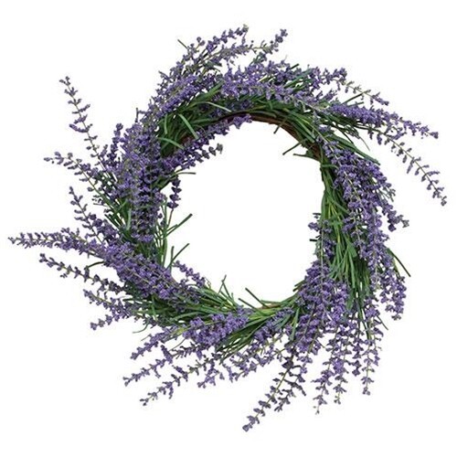 Purple Artificial Lavender Wreath on Natural Twig Base 18/20″D