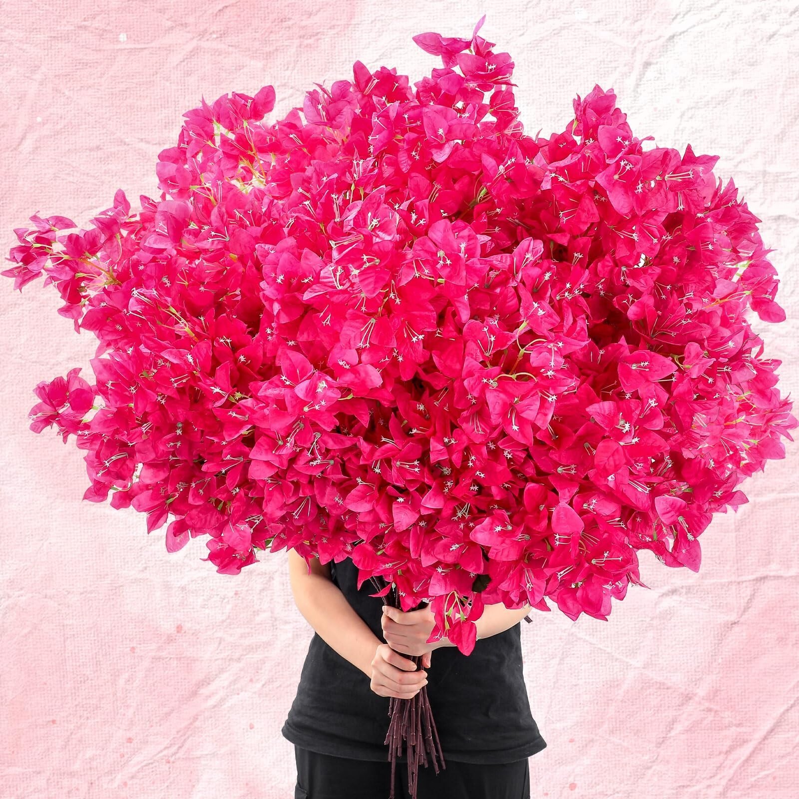 30 Pack Artificial Bougainvillea Floral Silk Bougainvillea Long Stem Bougainv…