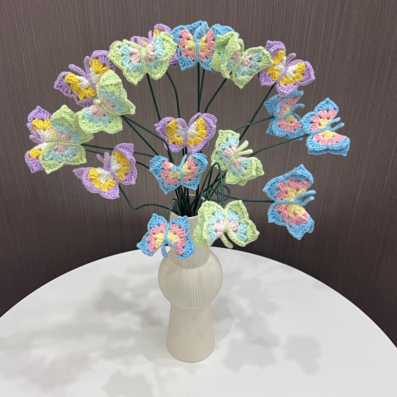 Crochet Bee Bouquet Handmade Get Well Birthday Teacher Bee Accent Keepsake Gift