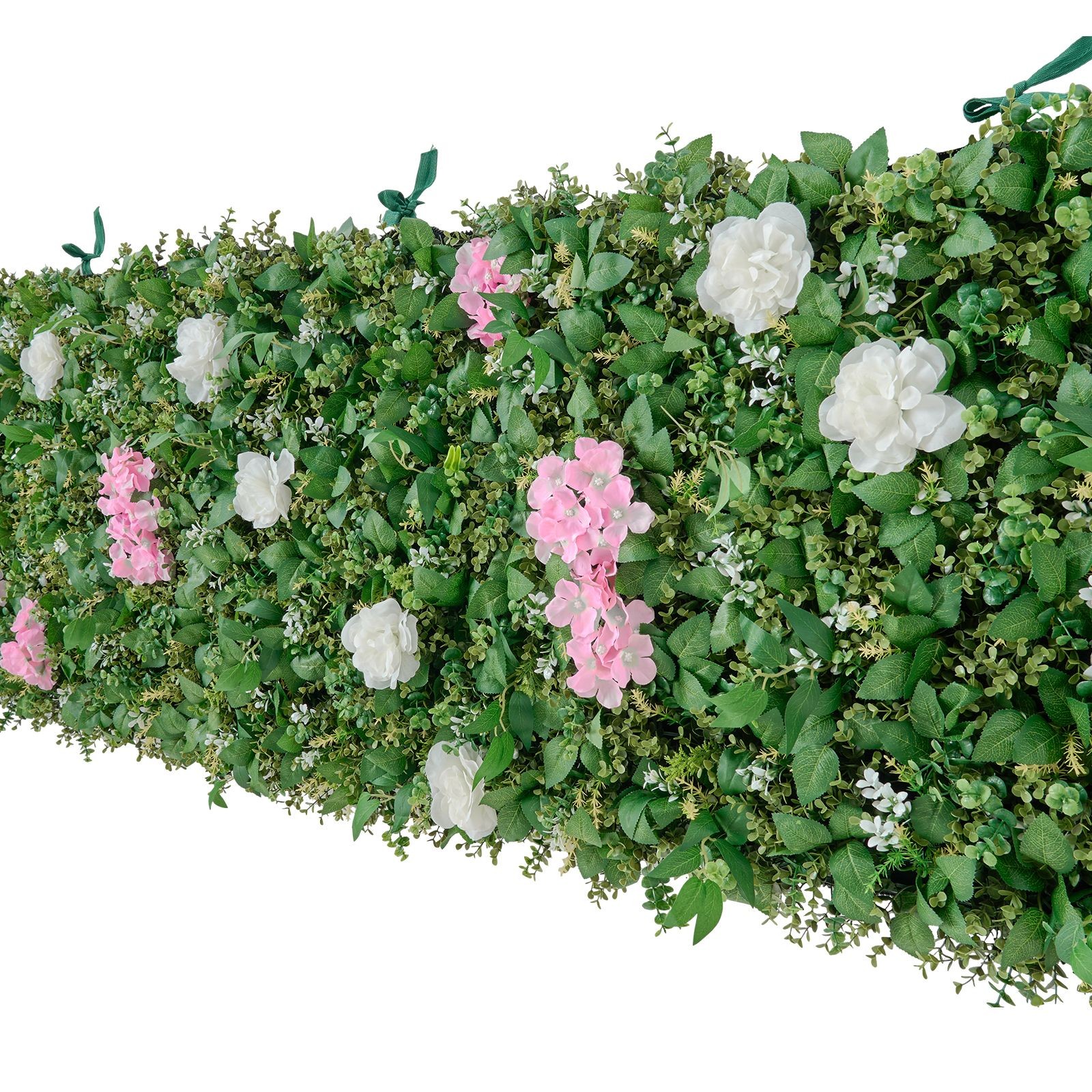 3D Artificial Flower Wall: 2x8ft Panels, Fade-Resistant PE, Indoor/Outdoor Use