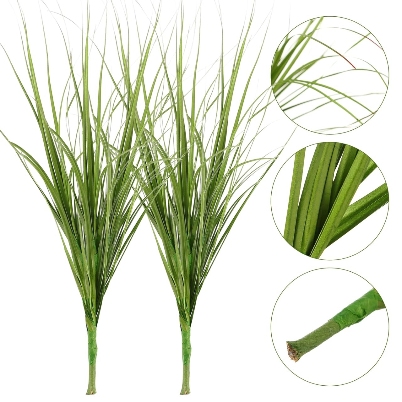 12 Pcs Artificial Grass Plants 11.81In Faux Cattail Stems Lifelike Greenery S…