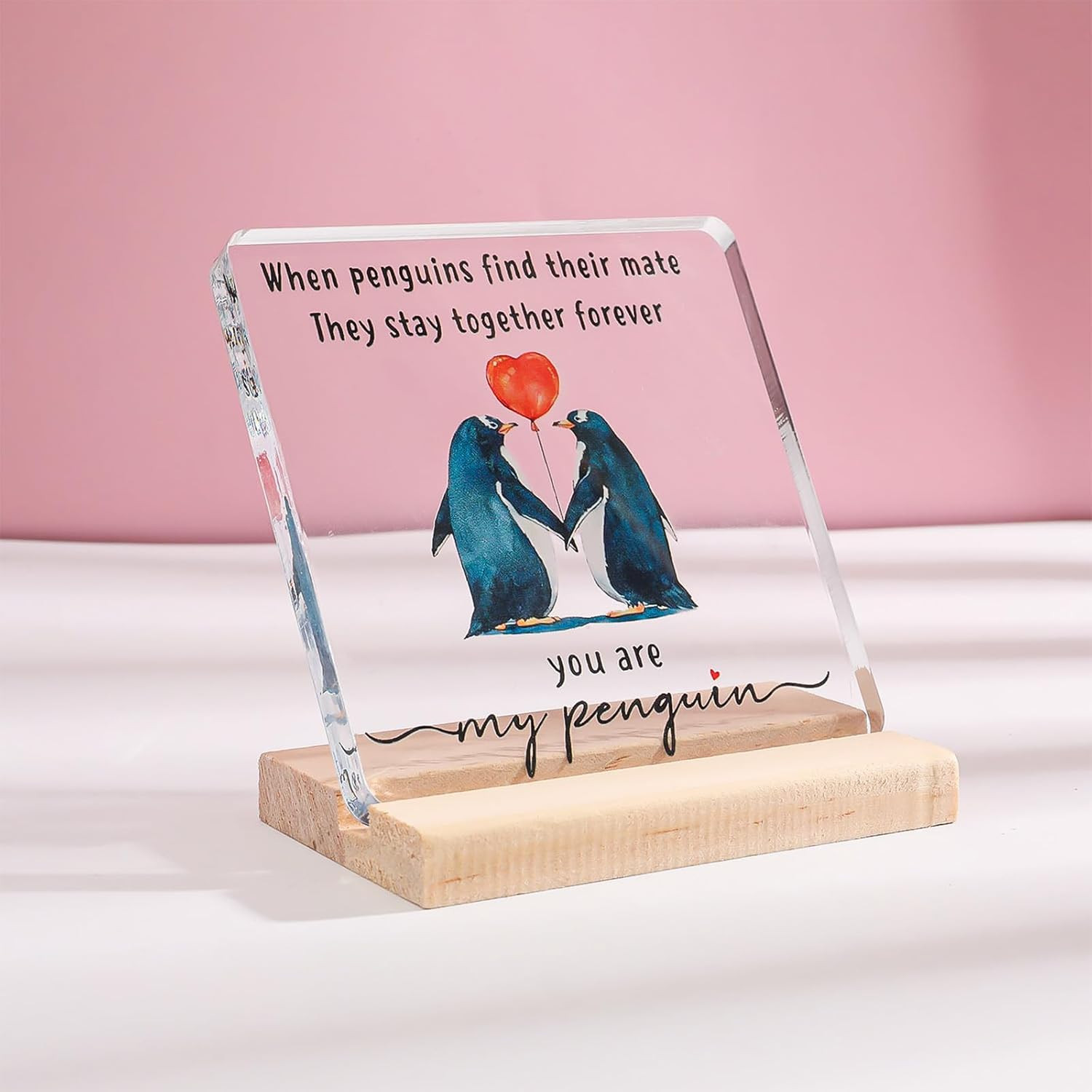 Valentines Day Gift for Her Him – Wedding Anniversary Acrylic Plaque Keepsake –