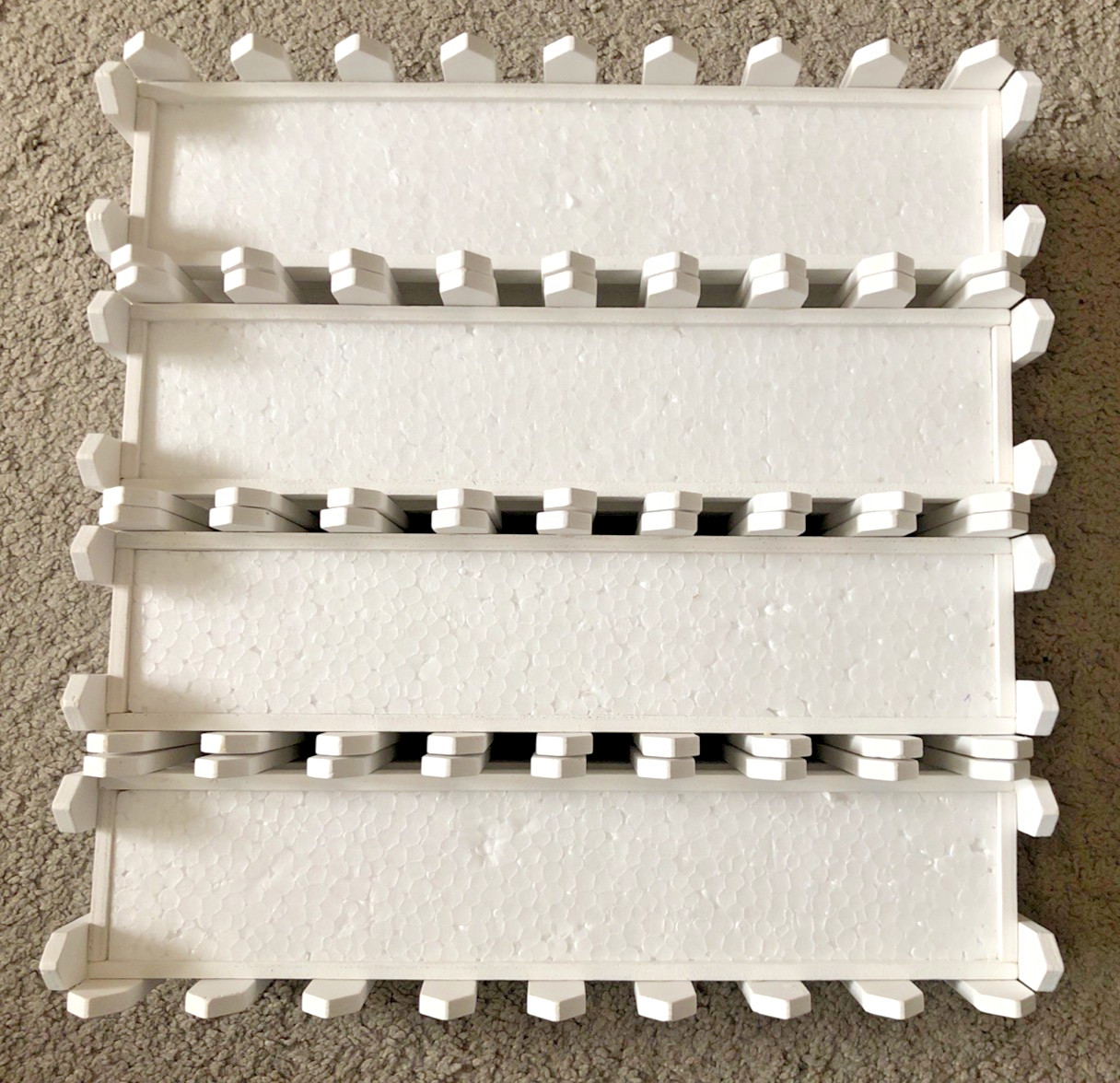 NEW Lot of 4 XONOR Artificial Flower Plants – Picket Fence Pot for Inside Plants