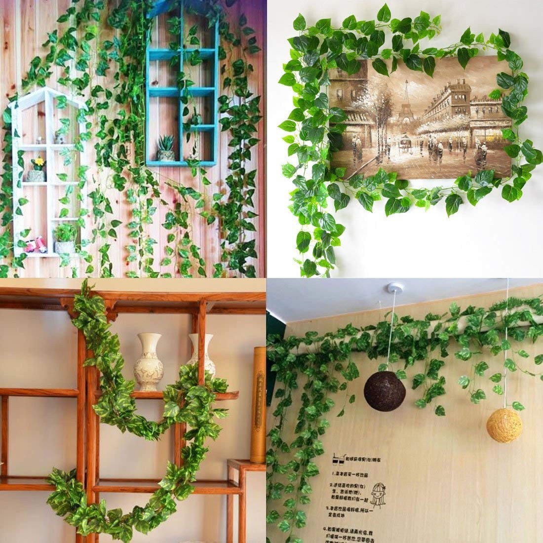 168ft Artificial Greenery Vines – Faux Hanging Leaves for Wedding, Party, Home D