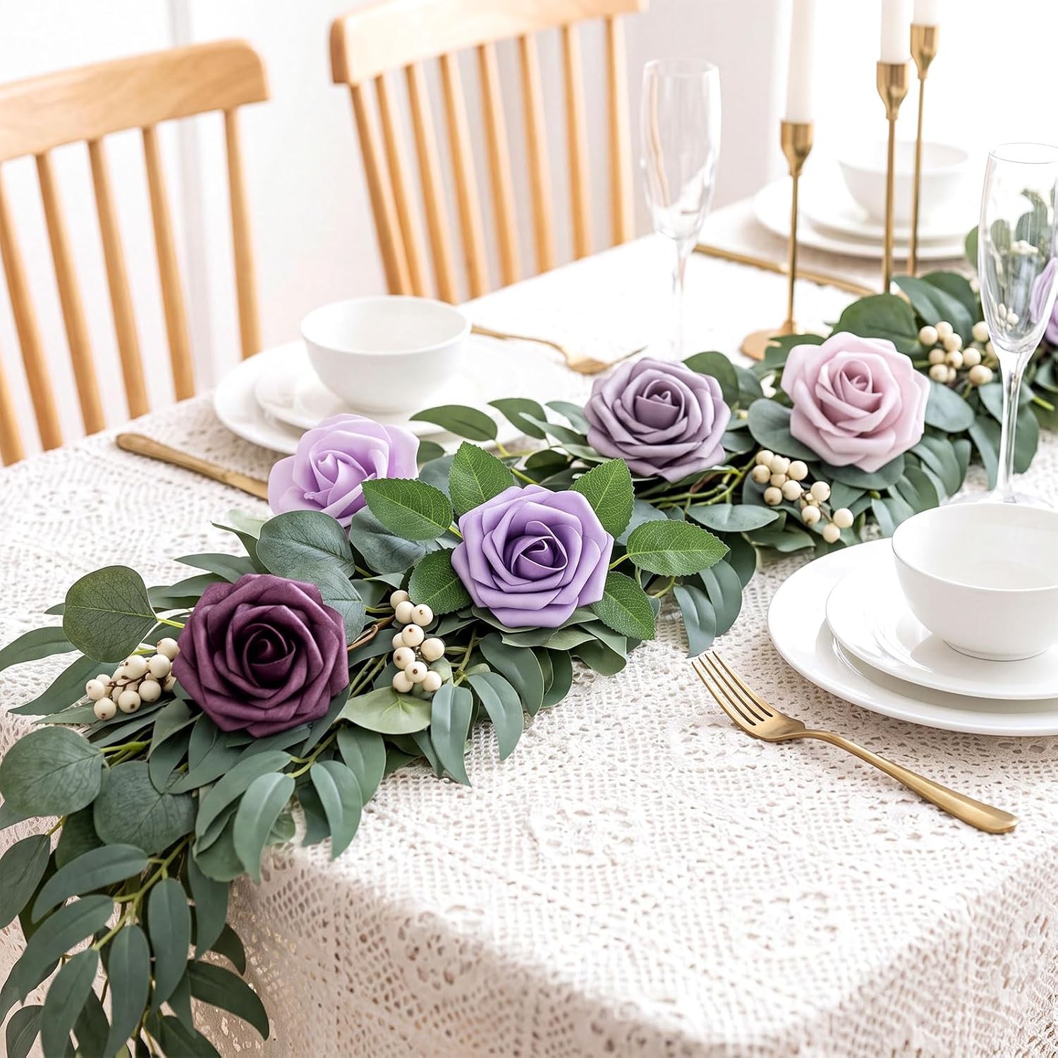 Artificial Foam Rose Flower Faux Rose Flower with Stems for DIY Wedding Bouquets