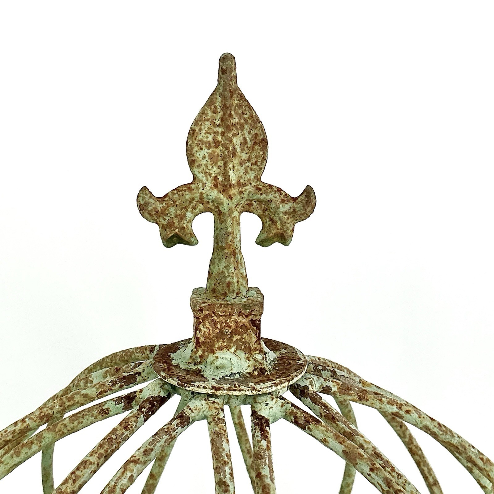 Wrought Iron Cloche Topiary Flower Trellis Metal Plant Climber Rustic Green