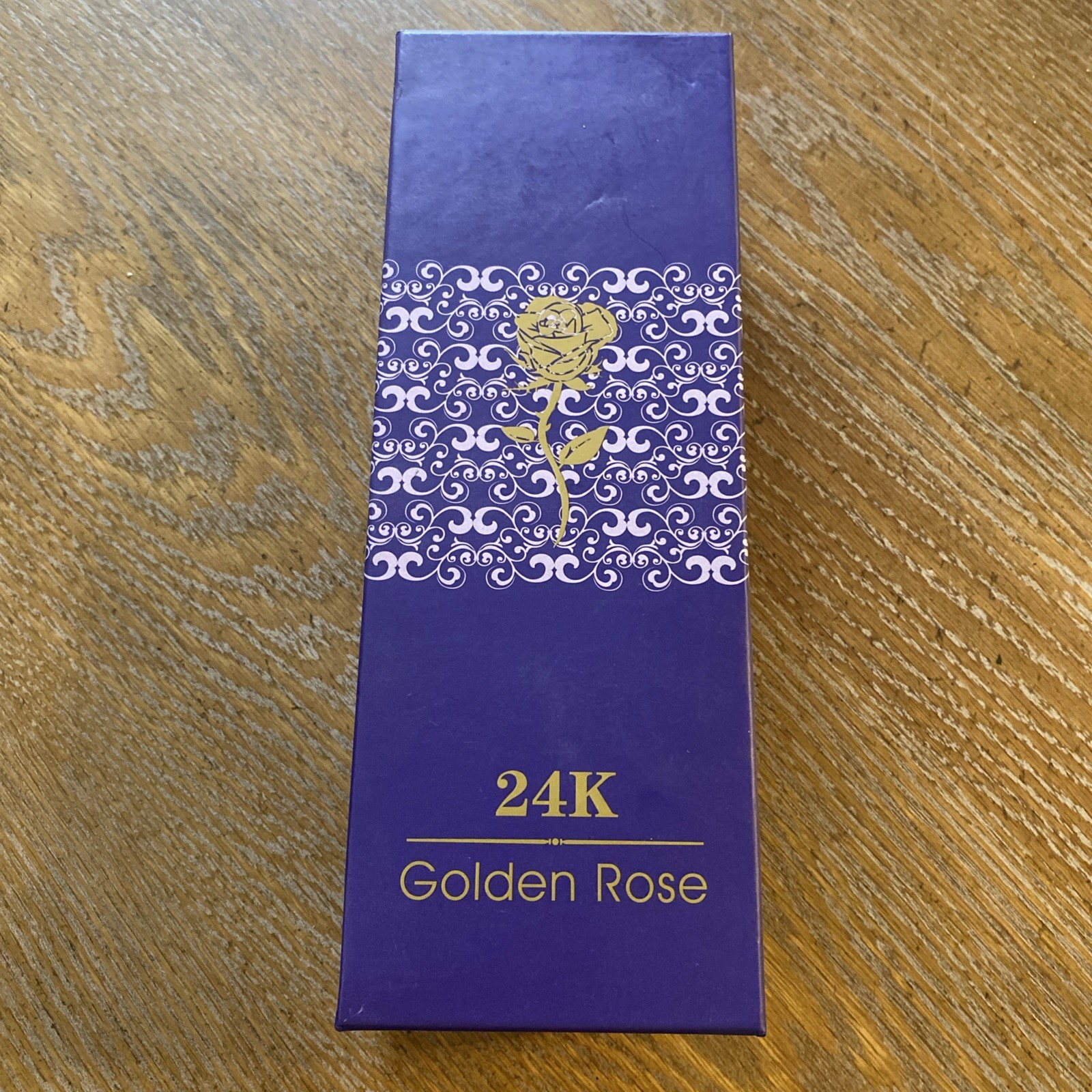 Forever 24K Rose Gold Purple Dipped Flower w/ Gift Box for Her