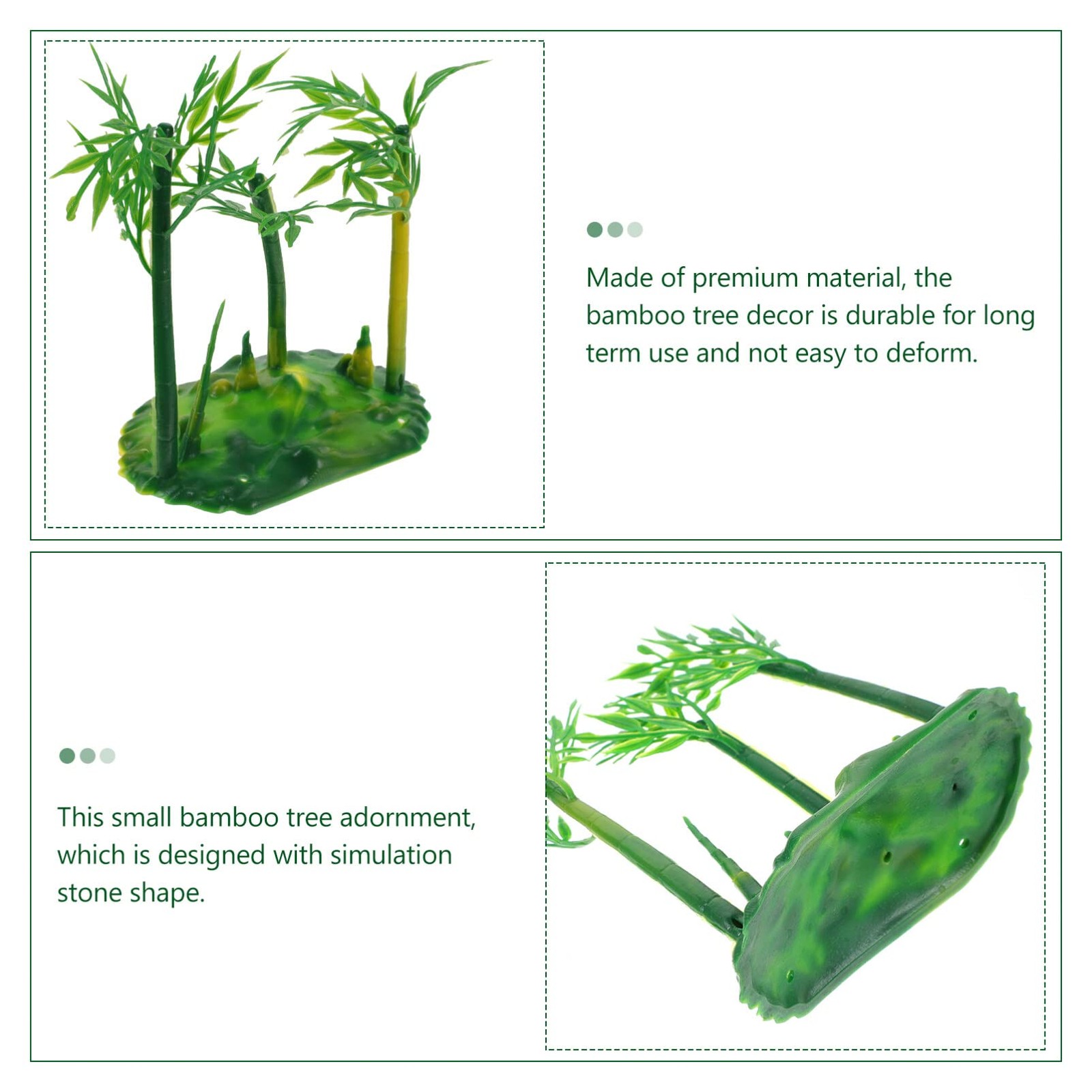 Realistic Bamboo Bonsai Tree Miniature 4.72X3.93X2.36In Artificial Small Bamb…