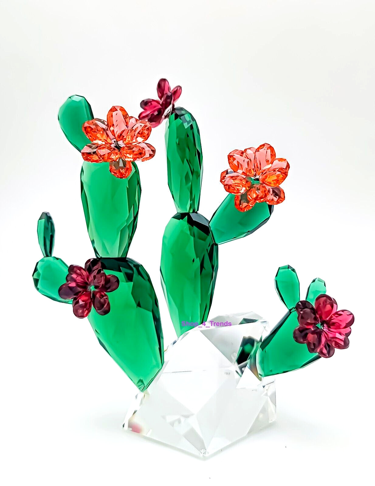 New SWAROVSKI 5426805 Crystal Flowers Desert Pink Cactus Figurine Display Decor