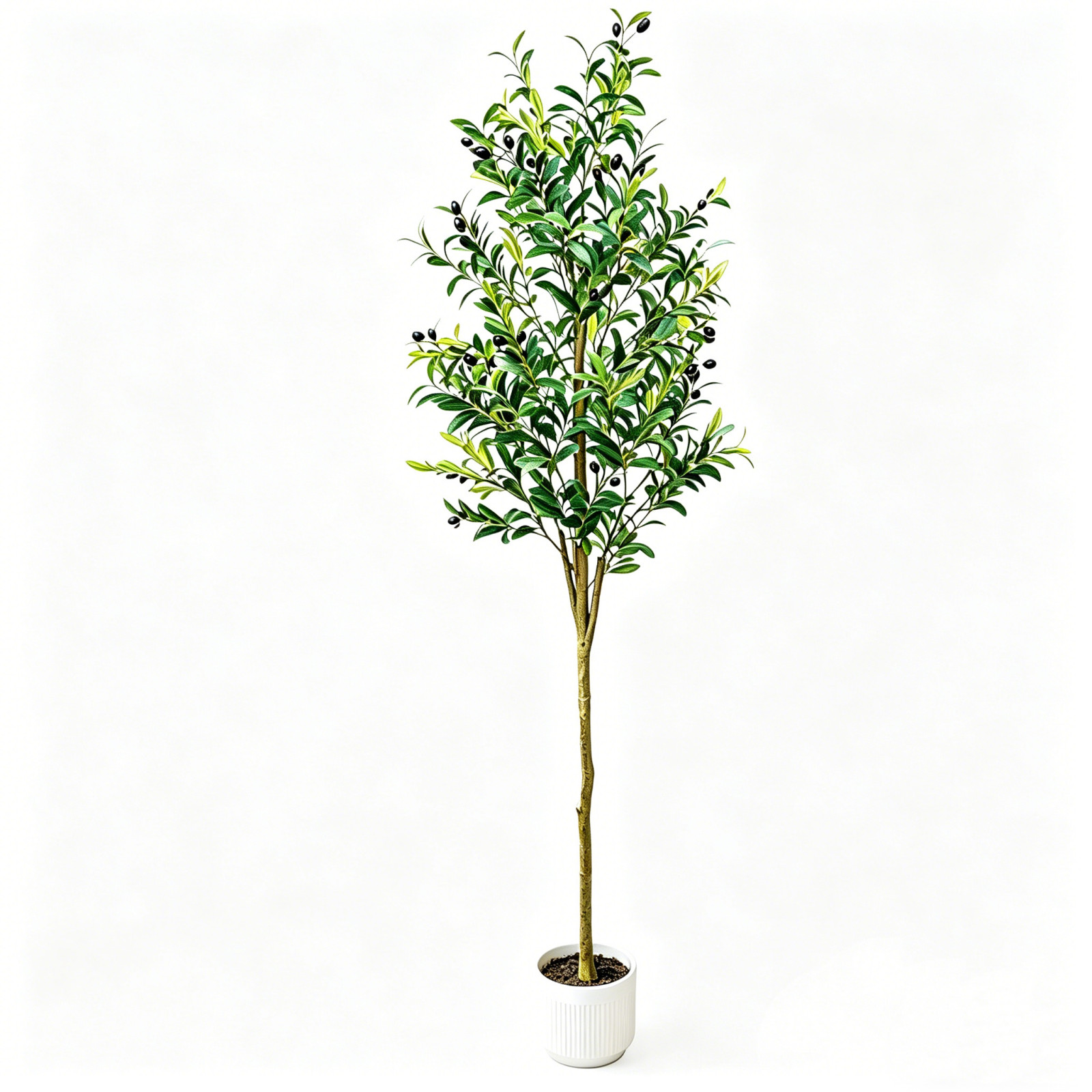 Lifelike 6Ft Artificial Olive Tree No Watering Sunlight For Housewarming Gift US