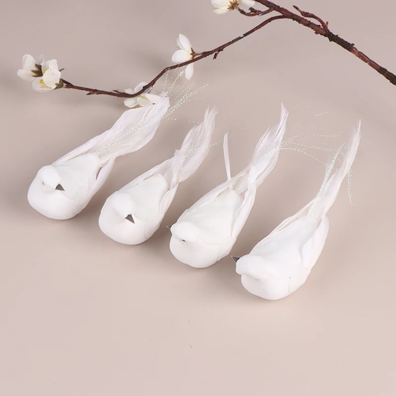 1 Pc Artificial Feather Pigeon: Simulation Fake Dove for Christmas & Weddings