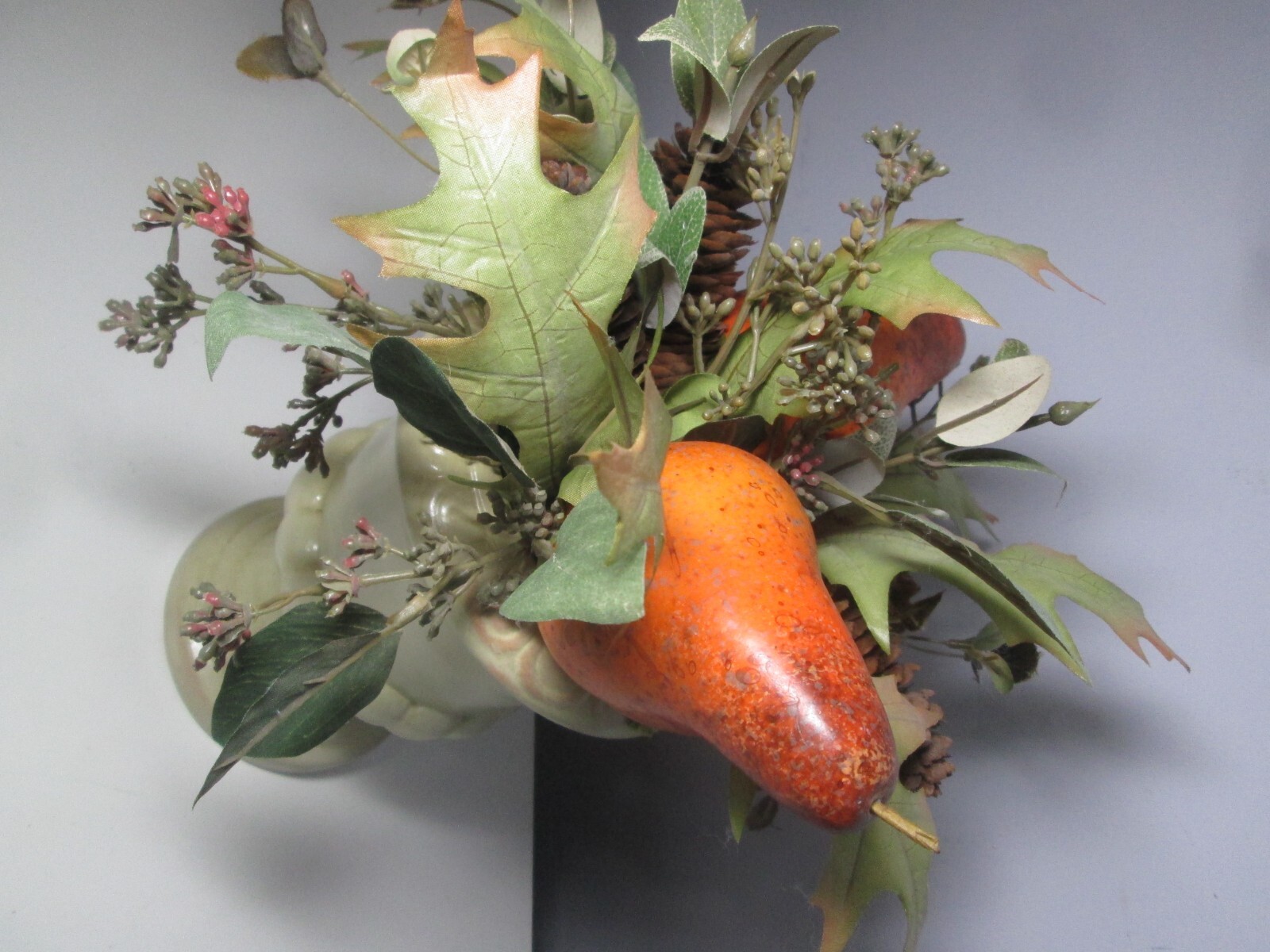 Fruit Topiary Arrangement In Urn Pedestal Planter Bought @ Bombay Company – 12″H