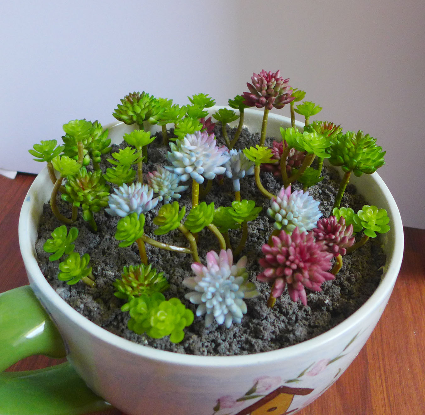 Set of 31 Miniature Artificial Succulents Grass