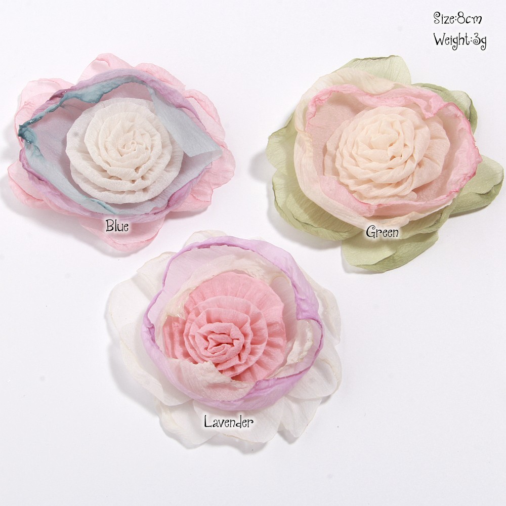 Retro Pink Fabric Rose Flower Button Embellishment Accessories Vintage Wholesale