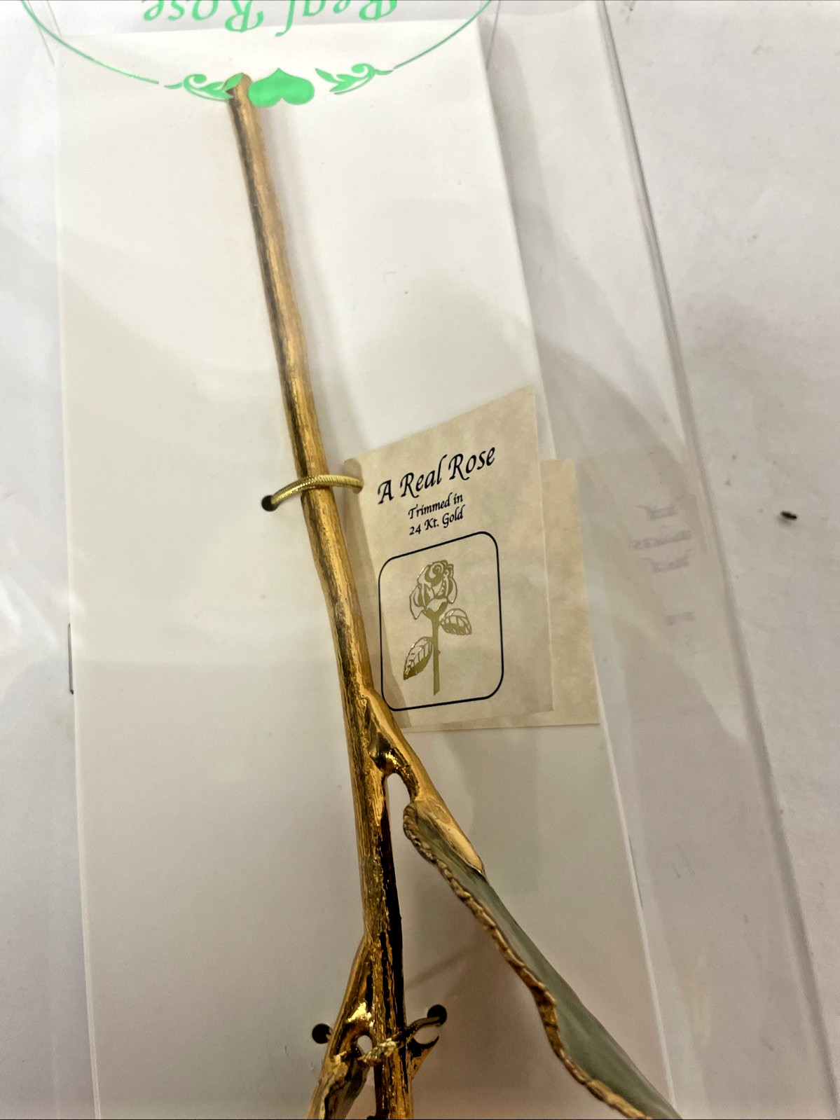 ETERNITY REAL ROSE FLOWER DIPPED IN 24K GOLD ORGINAL BOX TAG
