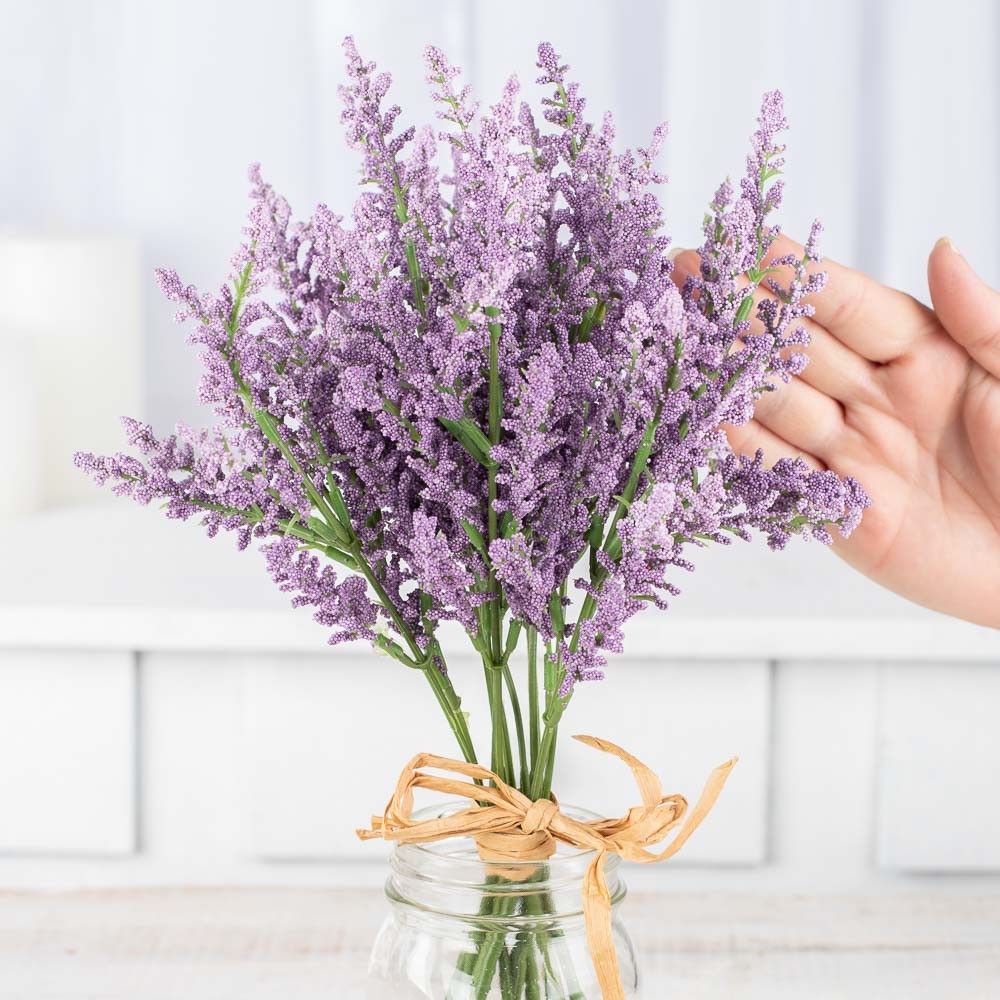 Lavender Artificial Heather Floral Bundle