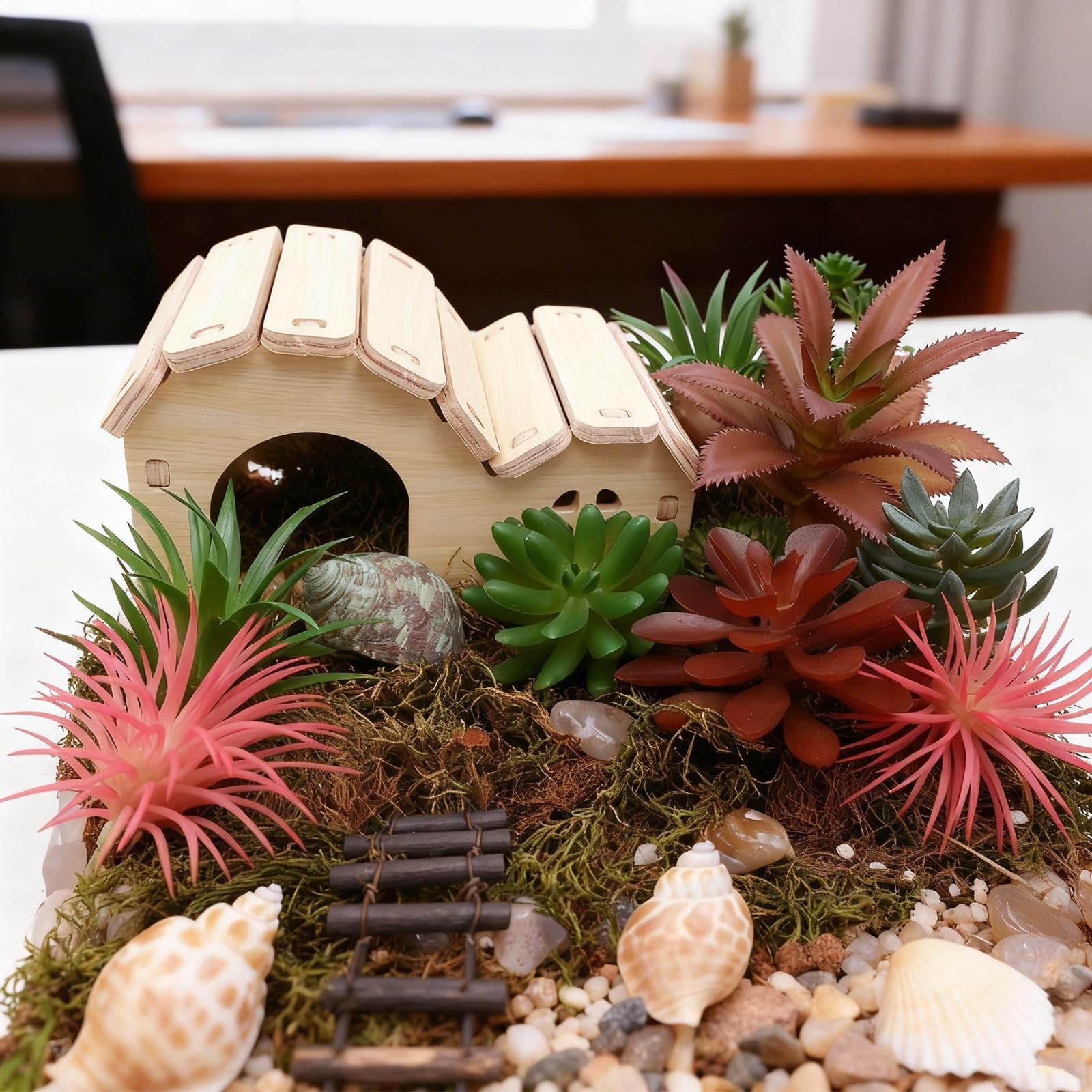 Niuohoy 16 Pcs Artificial Succulents Plants Faux Plastic Succulents Assortmen…