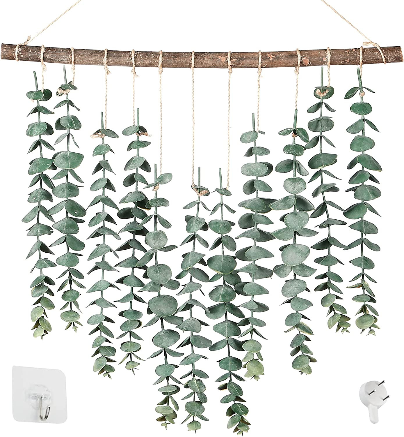 17.7’’Eucalyptus Wall Hanging Artificial Eucalyptus Plant Fake Greenery Vine …