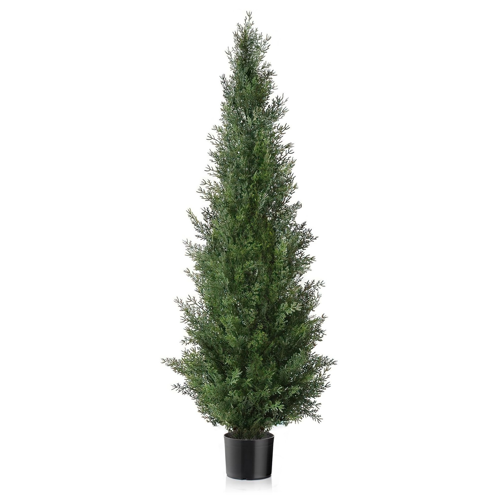 Pre-Potted 3 Feet Faux Cedar Tree, Lifelike UV Protected Front Door Decor, Po…