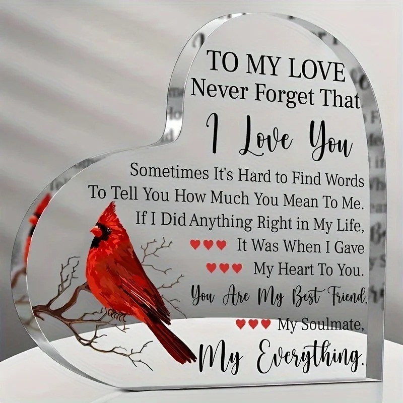 Romantic Acrylic Gift for Girlfriend Valentine Anniversary Love Keepsake