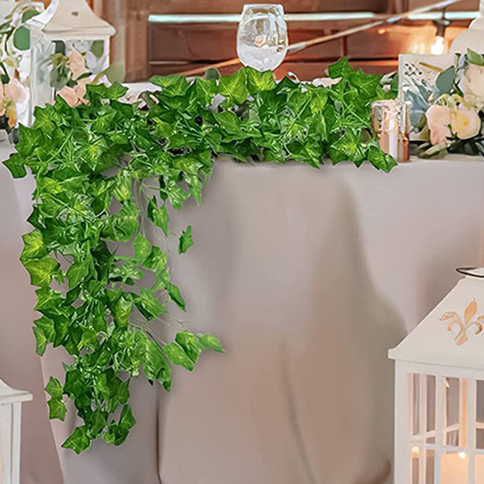2.2M 12 Pcs Fake Ivy Leaves Artificial Ivy Vine Hangings Home Garden Decoration