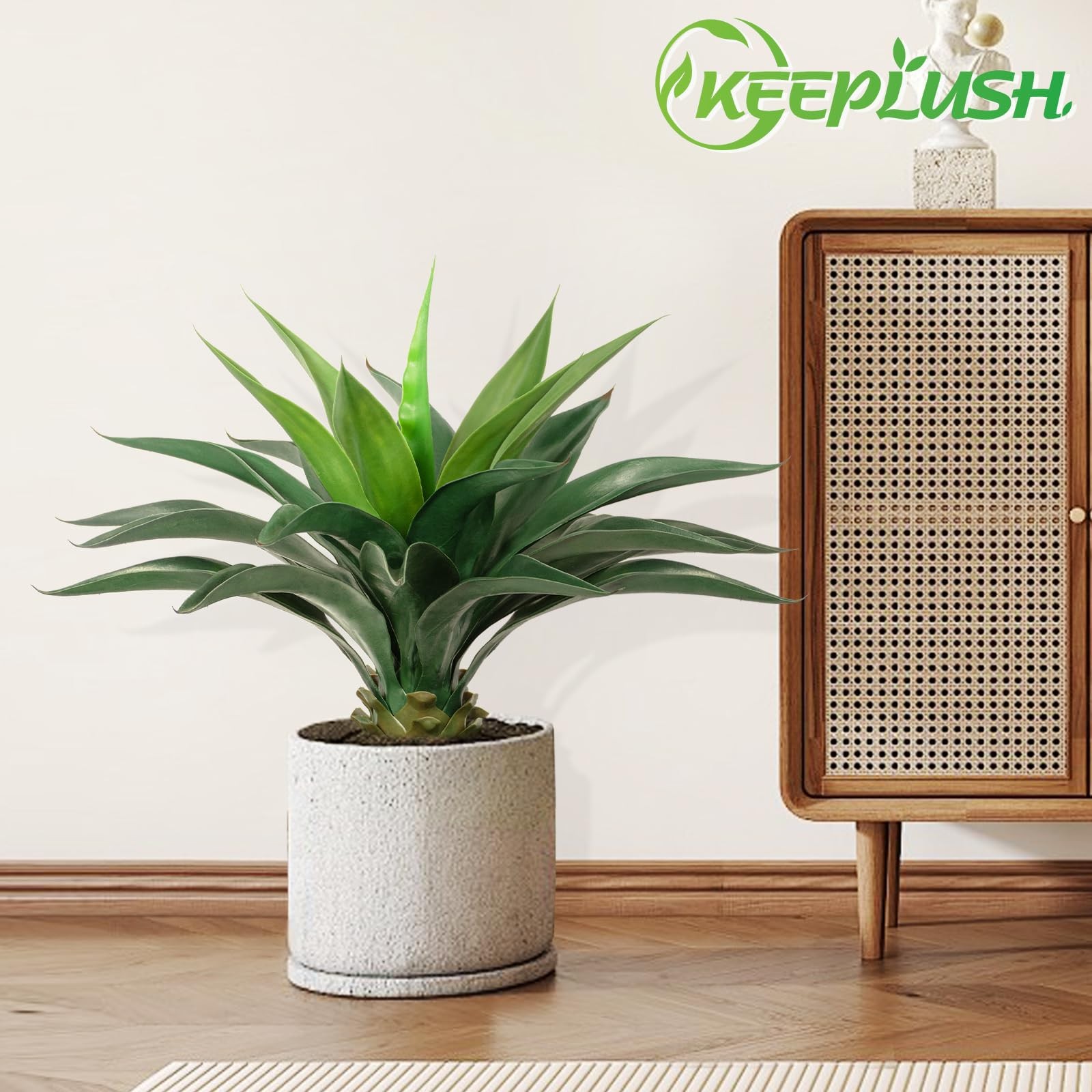 Keeplush Artificial Agave Plant 2ft – 24″ Large Fake Aloe Vera Plants Indoor …