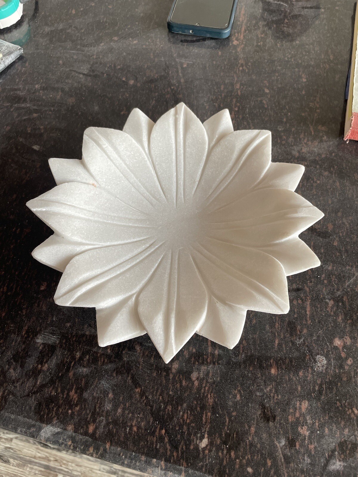 Set Of Two Marble Urli, Marble Fruit Bowl, Marble Decor, Gift Item, Office Decor