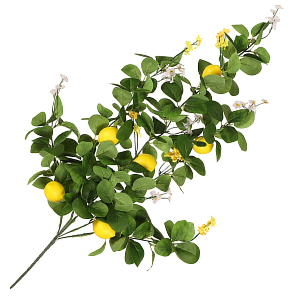 Artificial Branch Yellow Fake Leaves Branch Artificial Floral Hanging
