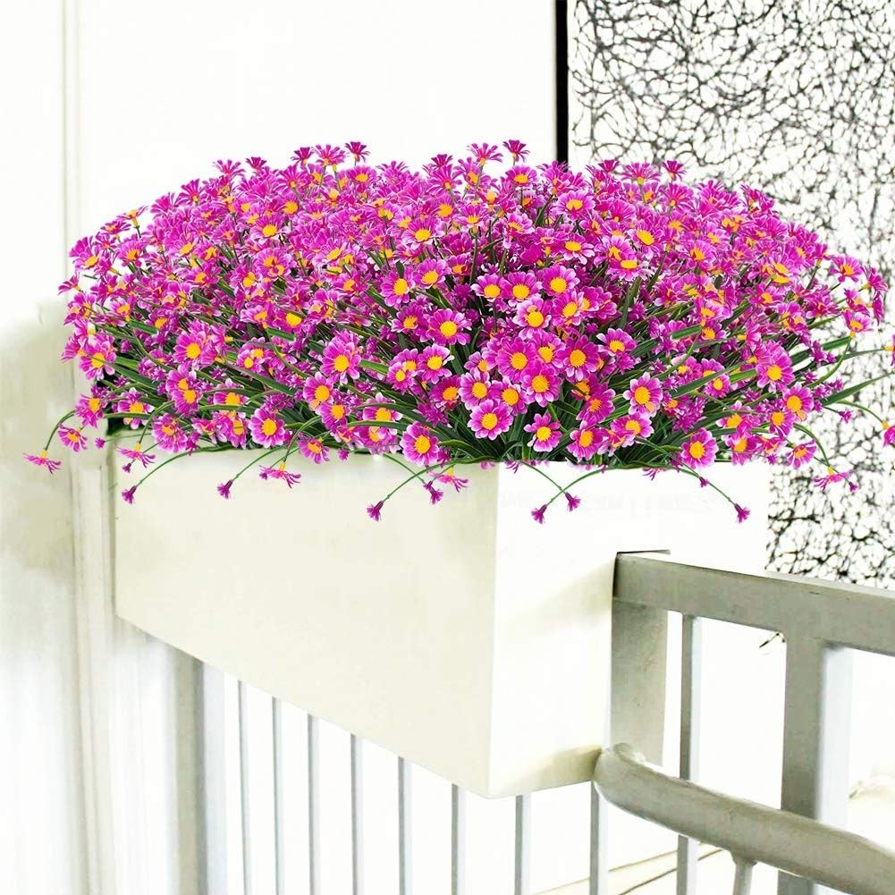 Large Faux Daisy Sunflowers – Indoor Outdoor Decor Pack of 8
