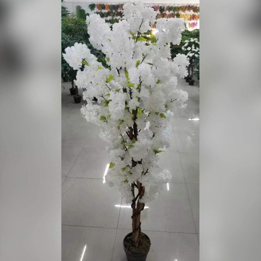 5ft Lifelike White Cherry Blossom Tree with Pot – Real Touch Design