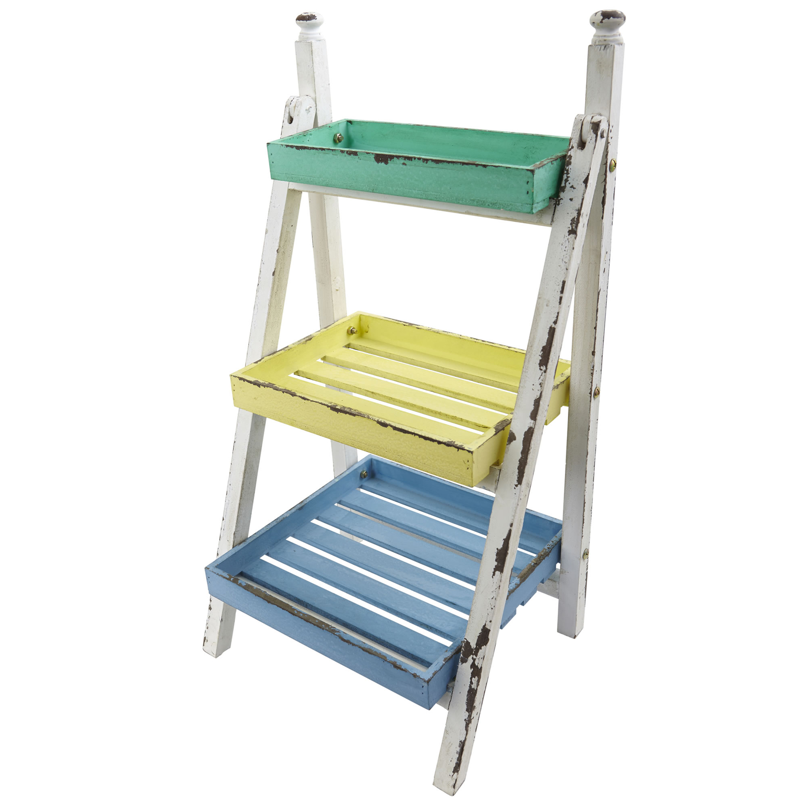 26.5″ Farmhouse Decorative Stand 3 Shelves Storage Display