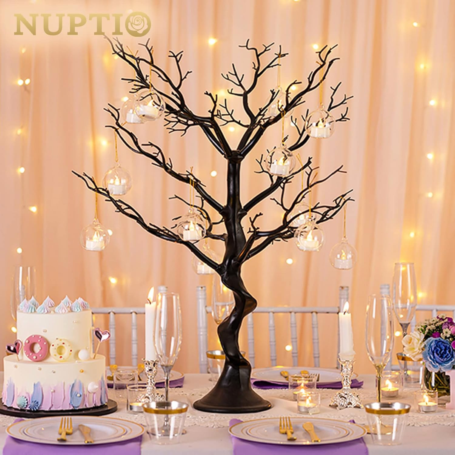 Black Halloween Tree Branch: Artificial 30 Inch Tall Manzanita Tree Christmas Ce