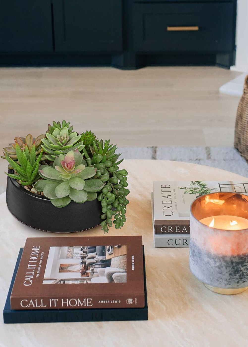 Artificial Succulent Plants in Pot 5.5 Inch Fake Succulents Arrangement Potted P