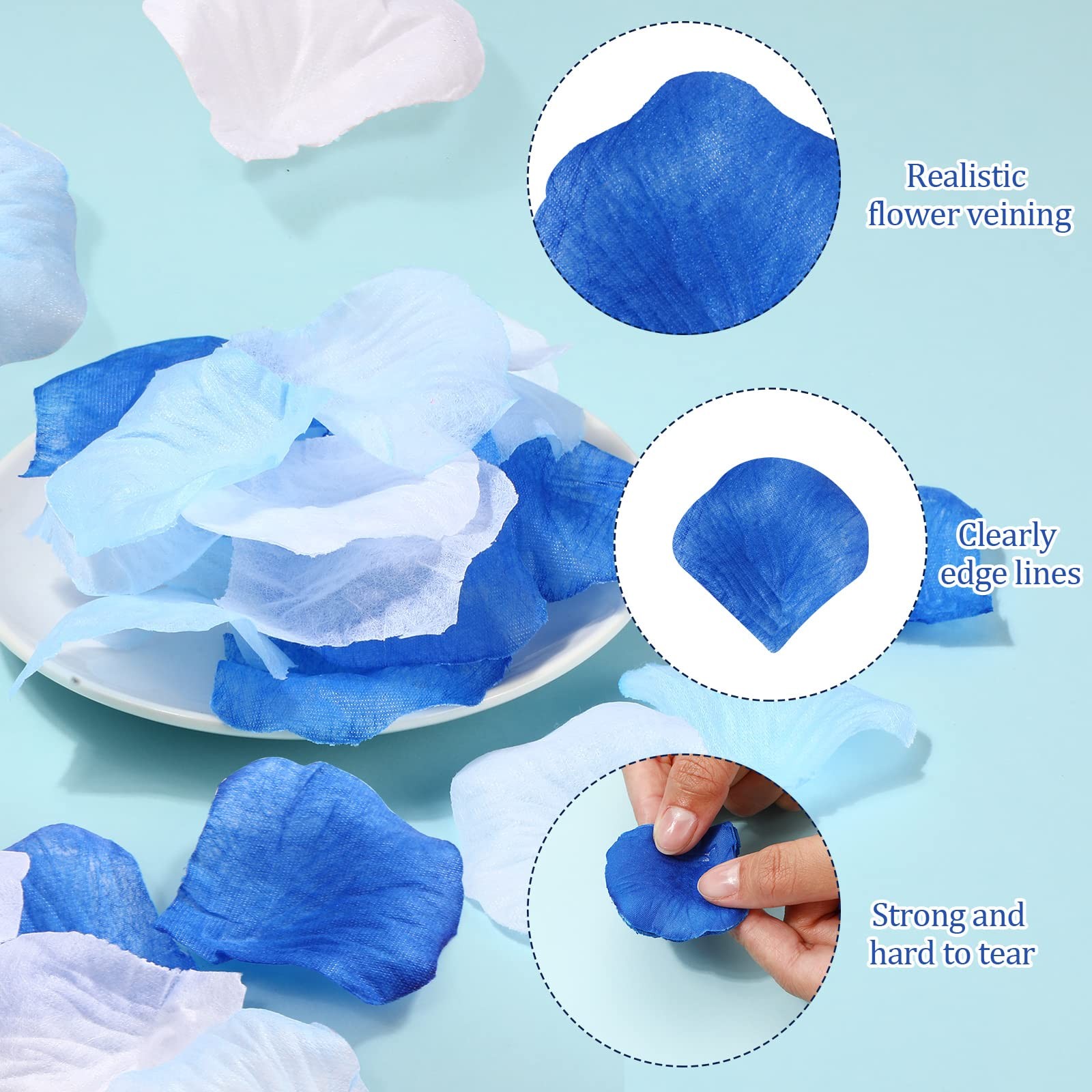 1600 Pcs Bulk Artificial Rose Flower Petals for Valentine Wedding Aisle Decor…
