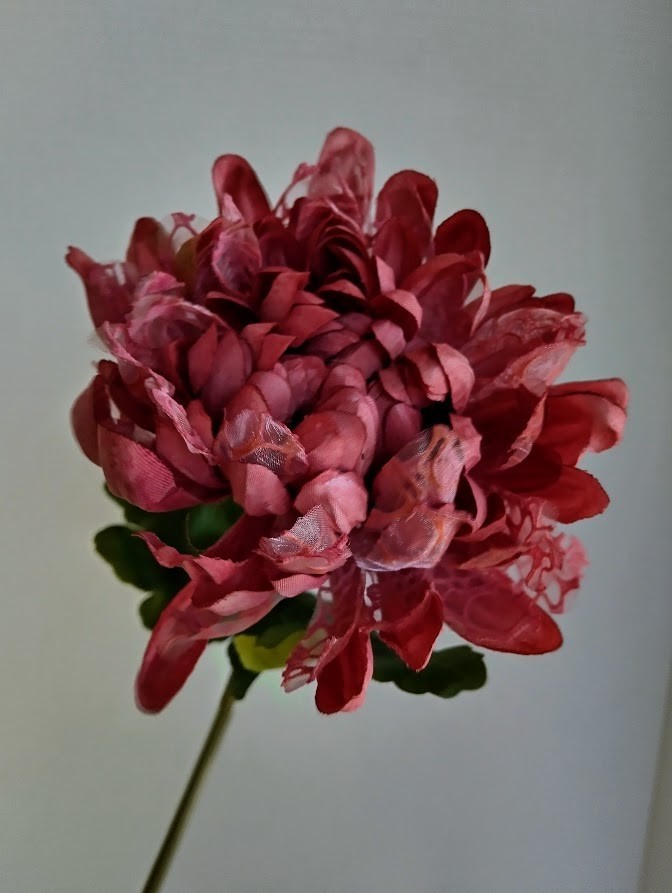 Real touch lacy mum flower stem MAUVE