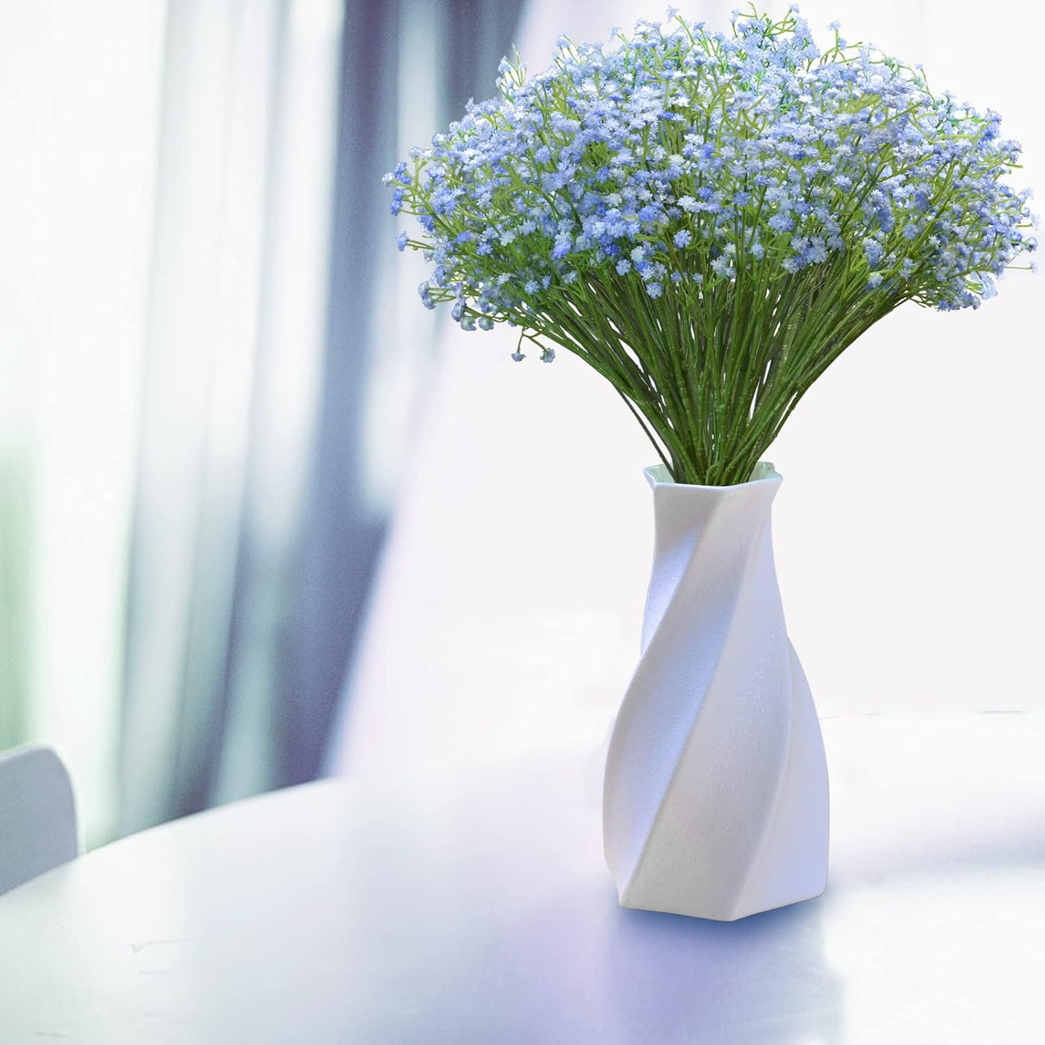 JIFTOK Babys Breath Artificial Flowers, 12 Pcs Fake Flowers Gypsophila Bouquet F