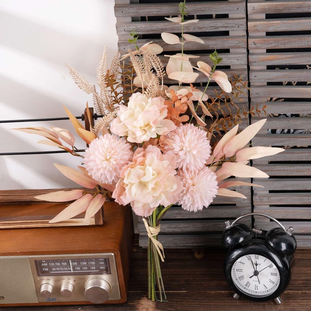 Artificial Fake Flowers Plants Silk Flower Arrangements Wedding Bouquets Deco…