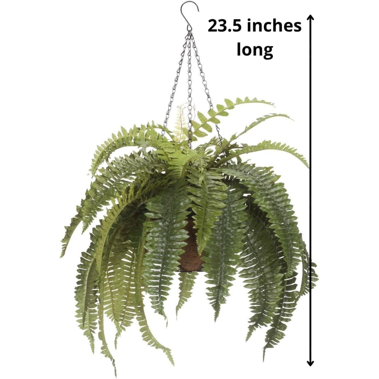 Large Artificial Boston Fern Hanging Basket Indoor Outdoor Patio Garden Decor