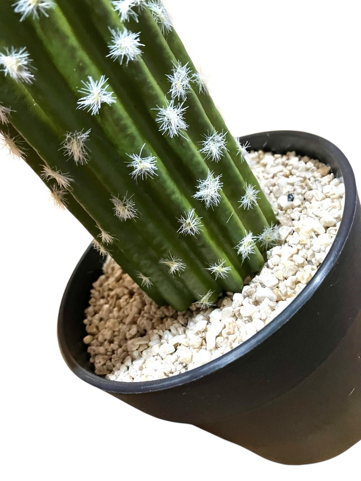 Artificial Cactus Succulent Plant 24” Home Or Office Decor With Black Planter
