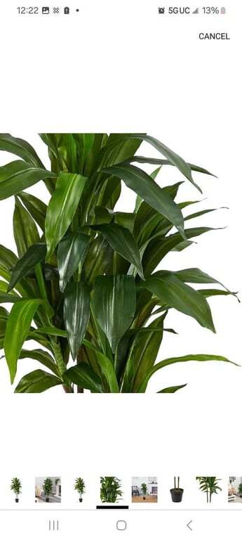 Natural 48″ Dracaena Silk Plant (Real Touch) Green