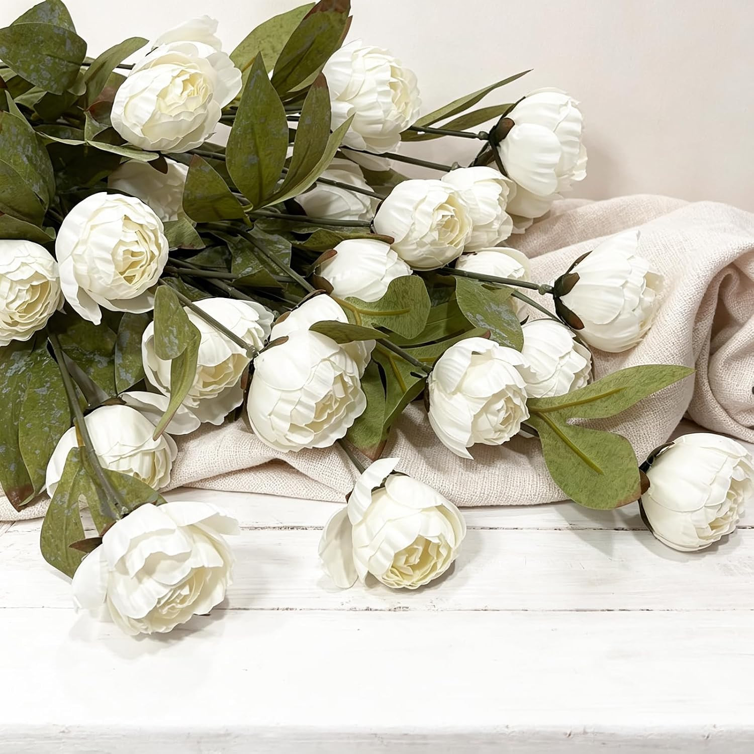 6 Pcs Faux Peonies Artificial Flower 29 Inch Artificial Flowers Bulk Silk Fake B