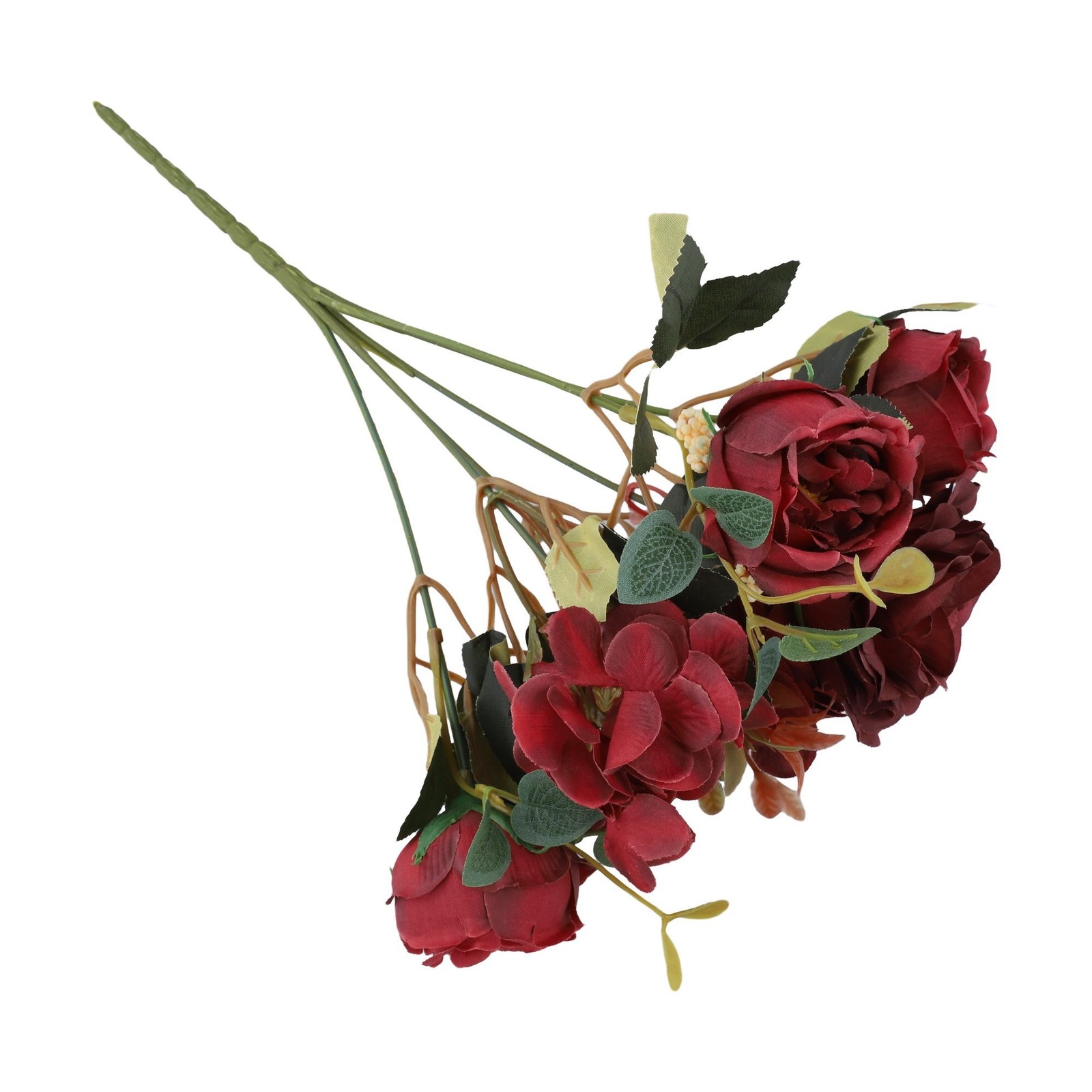 Silk Flowers Artificial Peony Bouquet for Autumn For Weddings and Decor