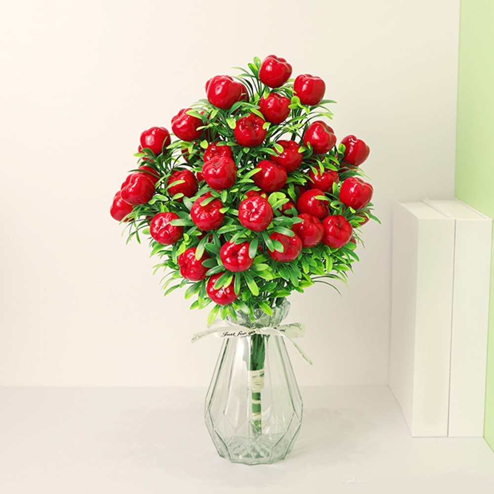 Exquisite 7 Forked Fruit Artificial Fruit Cutting Realistic Appearance