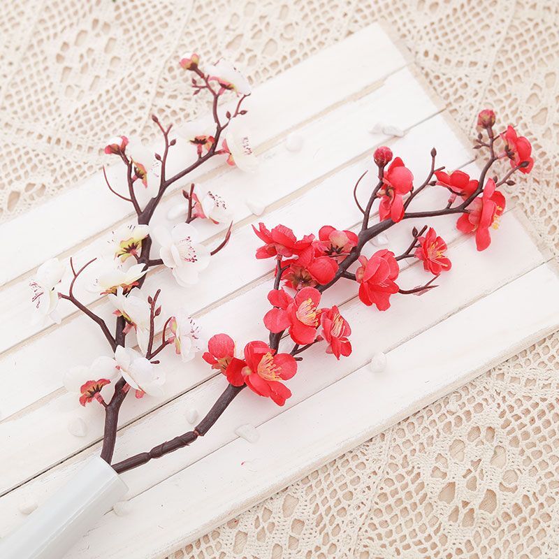60cm Long Artificial Plum Flower Silk Petals Spring Winter Home Garden Decor NEW